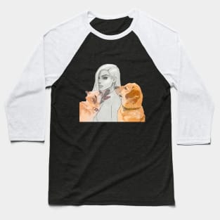 Portrait of women with 2 #dogs Baseball T-Shirt